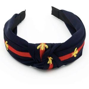 Navy/Red Bee Ribbon Headband